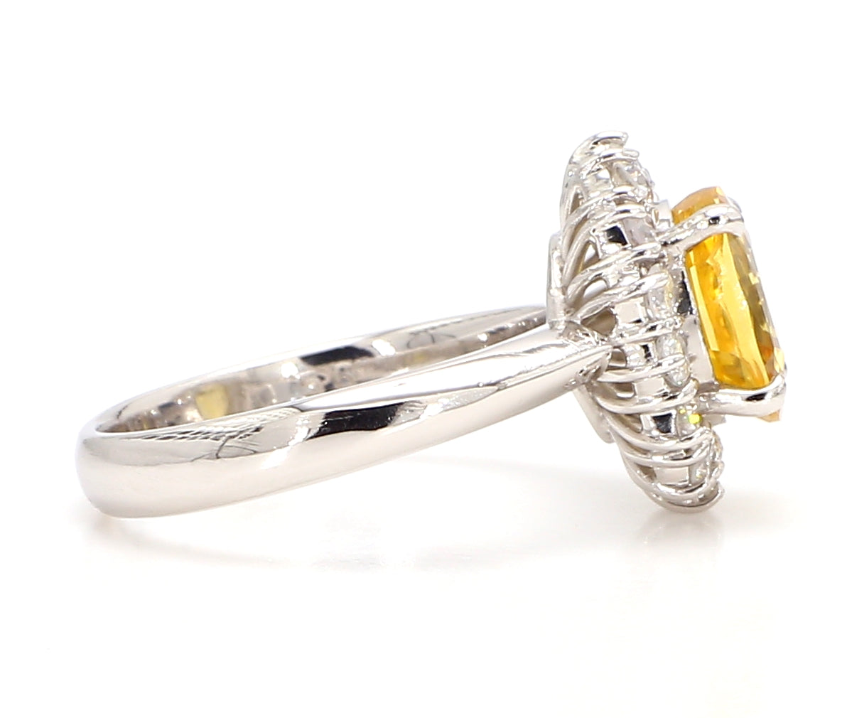 Diamond And Yellow Sapphire Ring