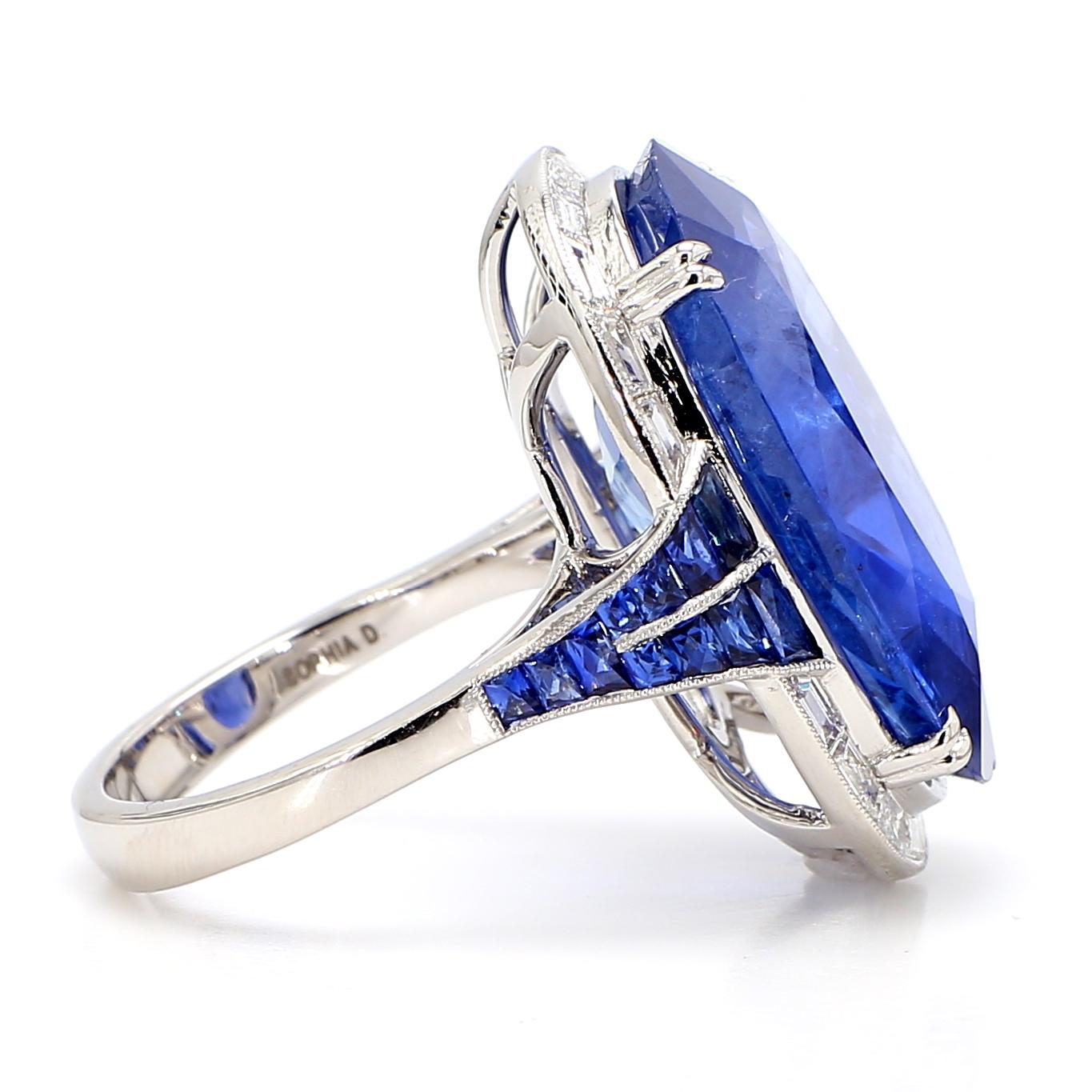 Blue Sapphire Diamond Ring