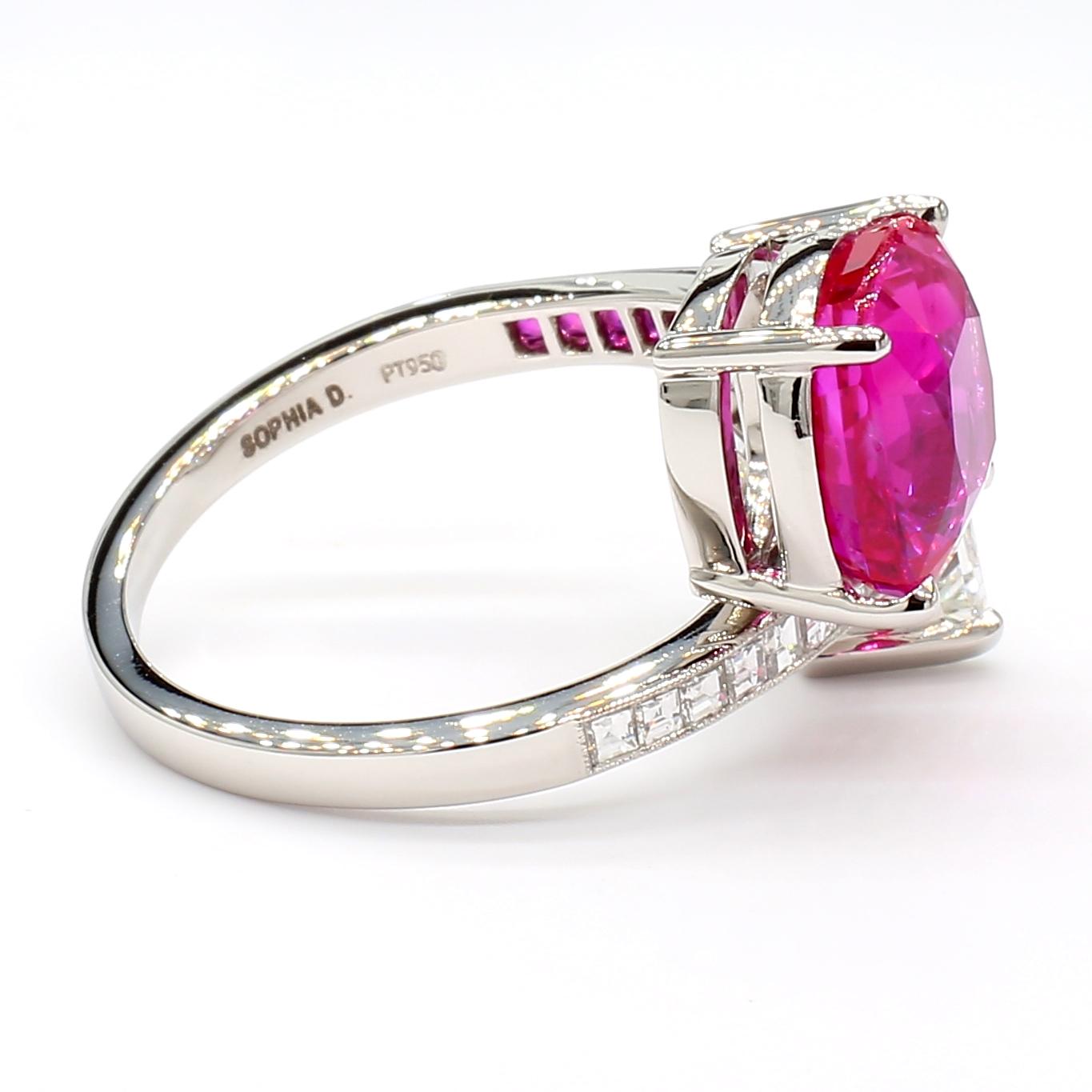Pink Sapphire Ruby Diamond Ring