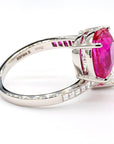 Pink Sapphire Ruby Diamond Ring