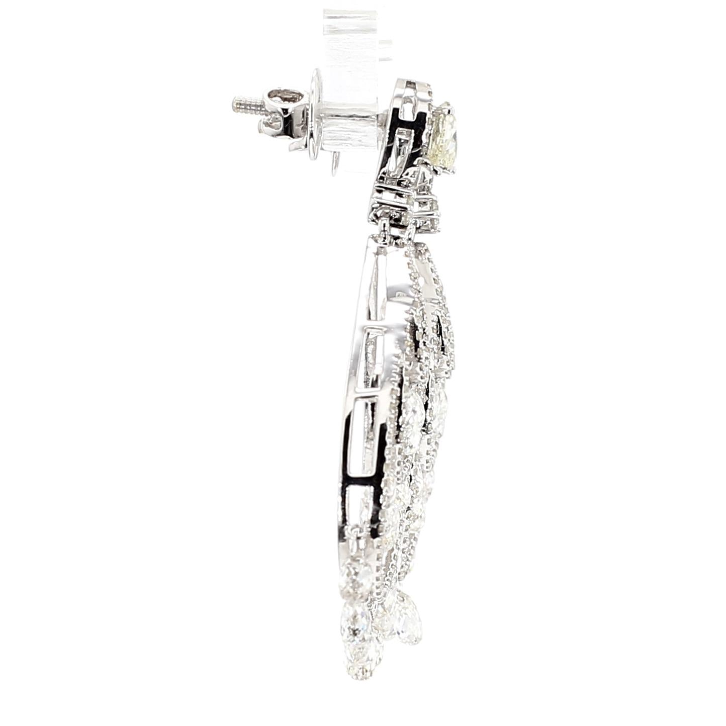 Briolette Drop Diamond Earrings