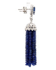 18k White Gold Earrings with 23ct Blue Sapphires & Diamonds