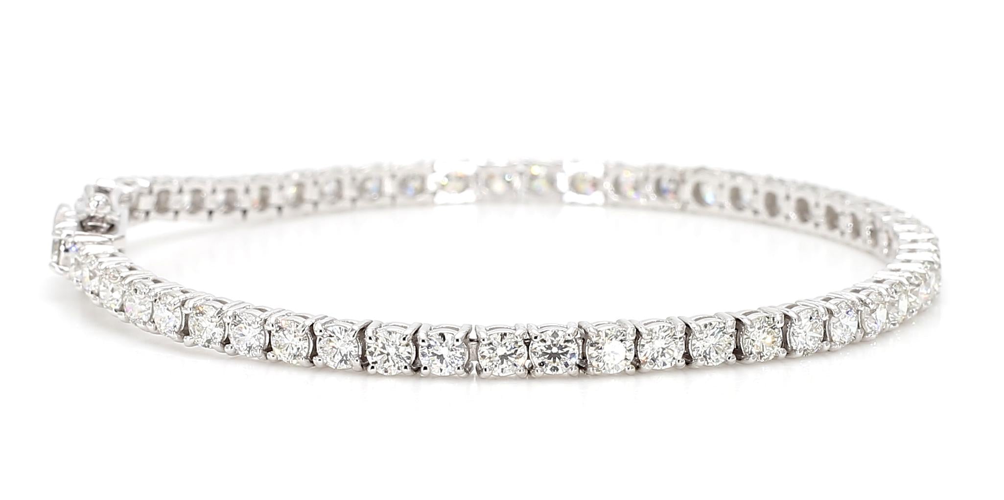 Diamond Tennis 18K Gold Bracelet
