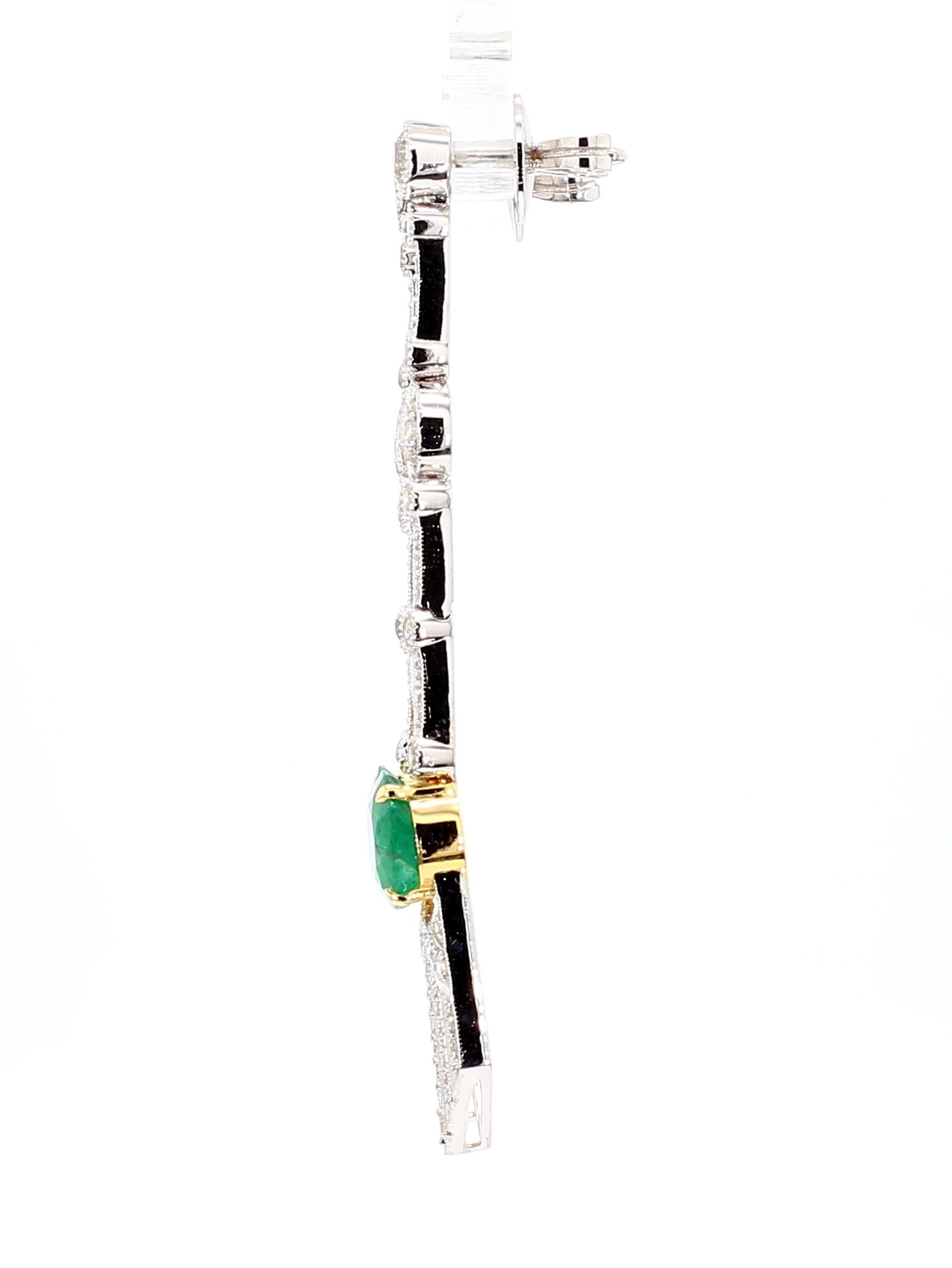 Emerald Diamond Earrings