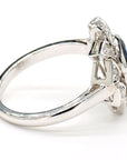 Blue Sapphire and Diamond Ring
