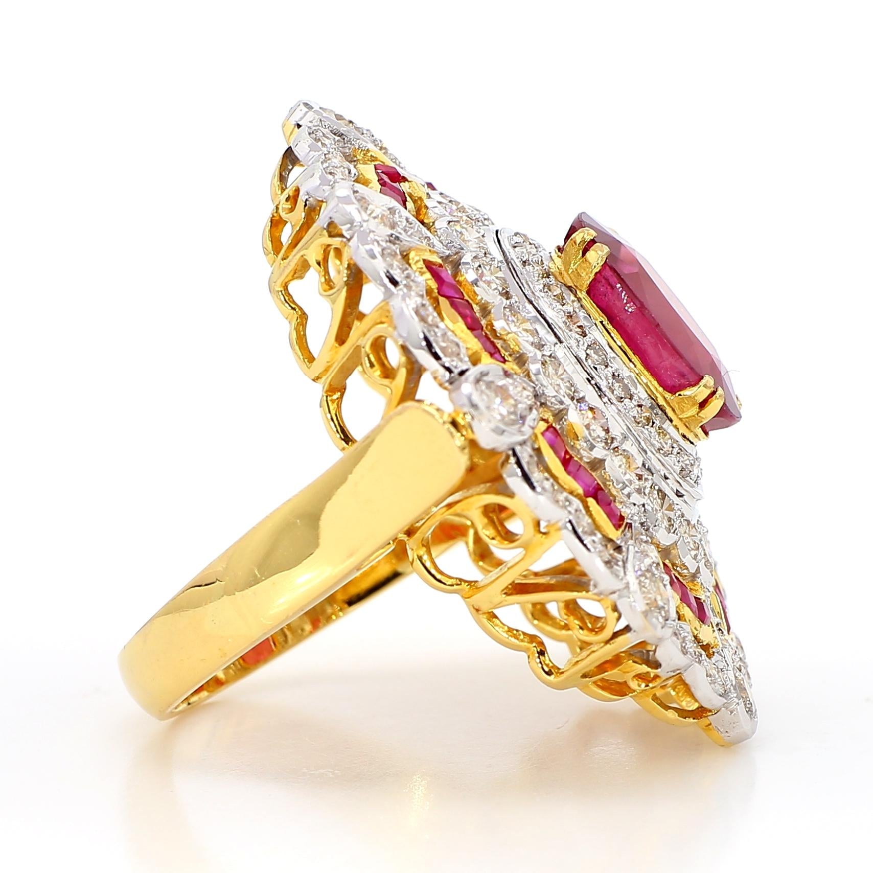 Ruby and Diamond 18K Gold Ring