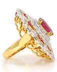 Ruby and Diamond 18K Gold Ring