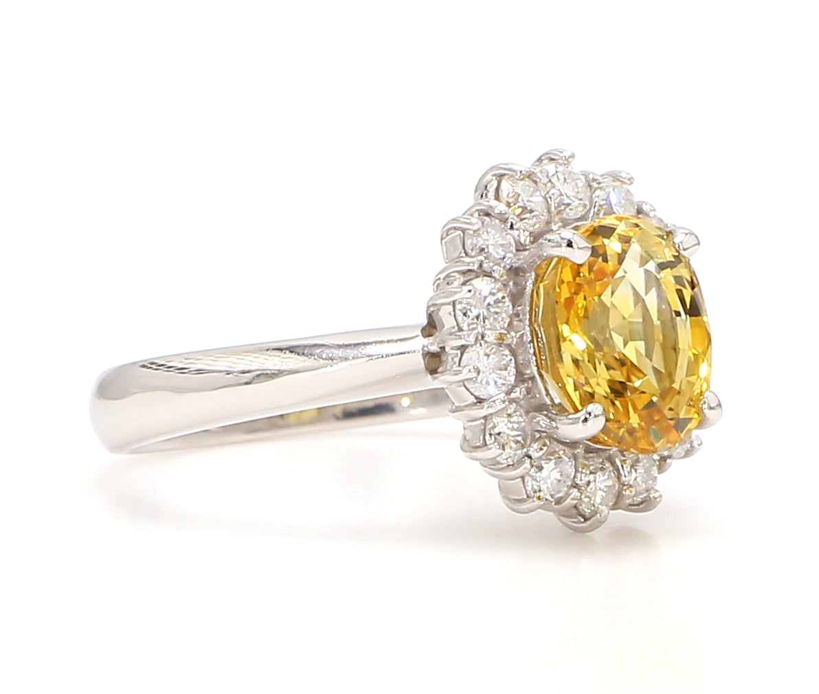 Diamond And Yellow Sapphire Ring