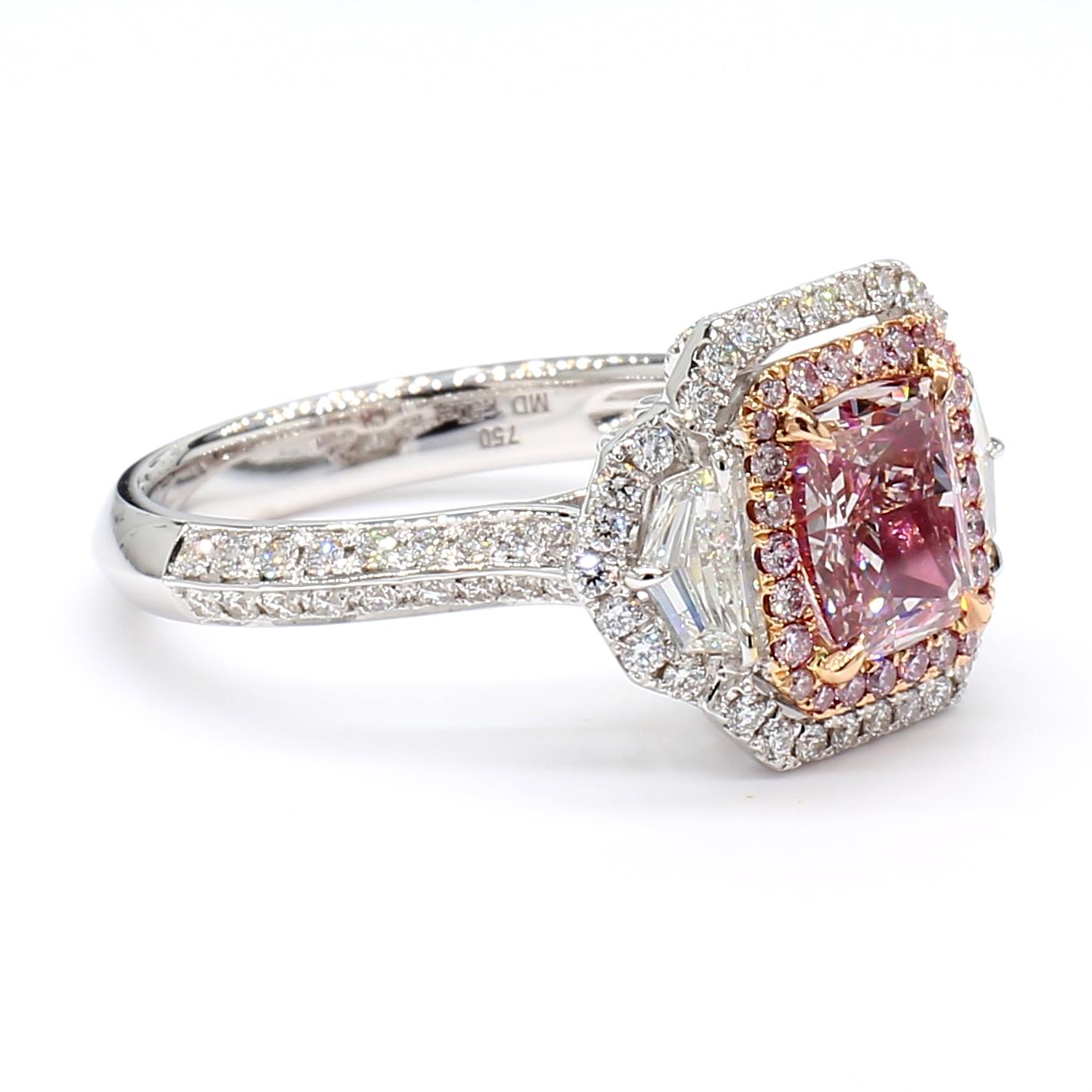 GIA Certified 2.67 Carat Fancy Pink Brown Diamond Ring in 18K Gold