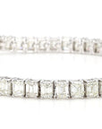 18k Gold Tennis Bracelet with 12.72ct Baguette Diamonds VVS2 I Grade