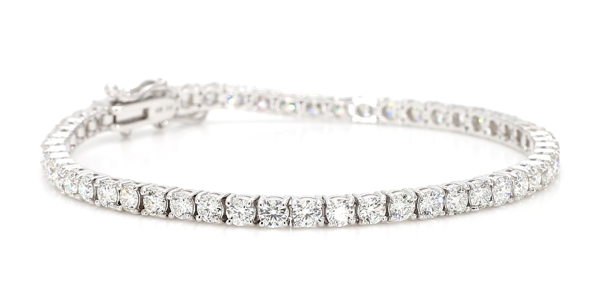 Diamond Tennis 18K Gold Bracelet