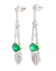 Emerald Diamond Earrings