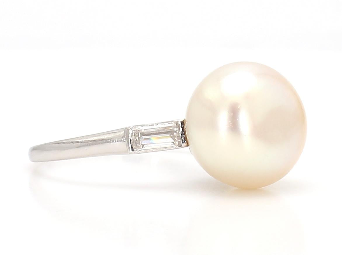 Natural Pearl Art Deco Ring