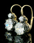 GIA Certified 6.02 Carat Diamond Art Deco Style Earrings