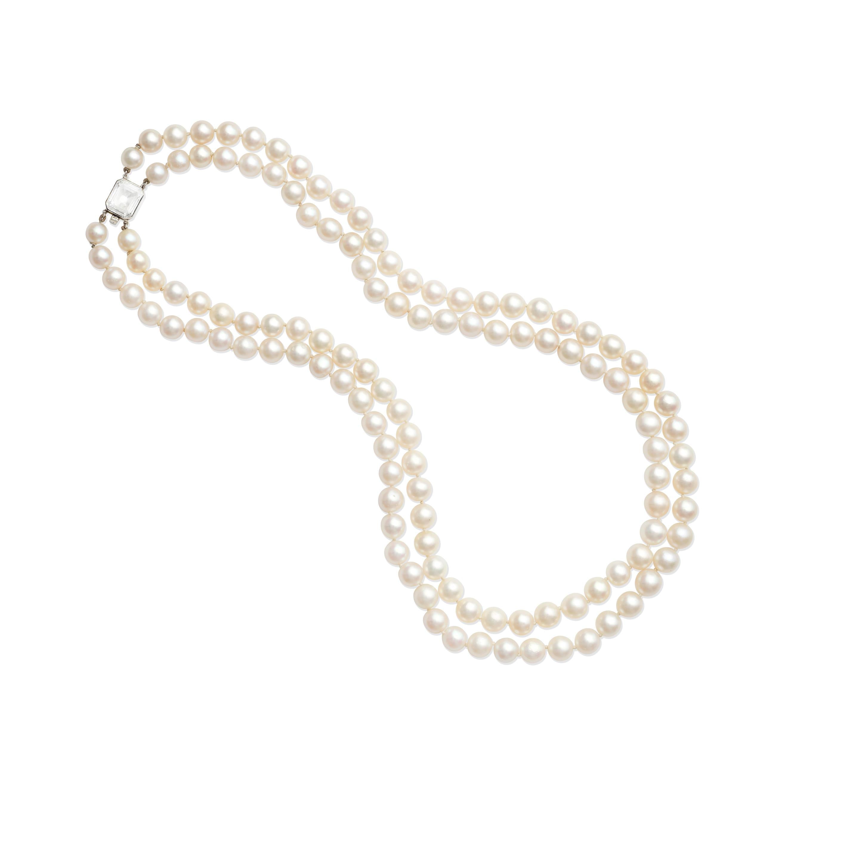 Natural Pearl and Diamond Neckalcev 6.5-7.9MM