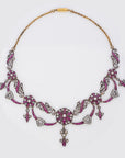 18k Gold Rubies & Diamonds Necklace