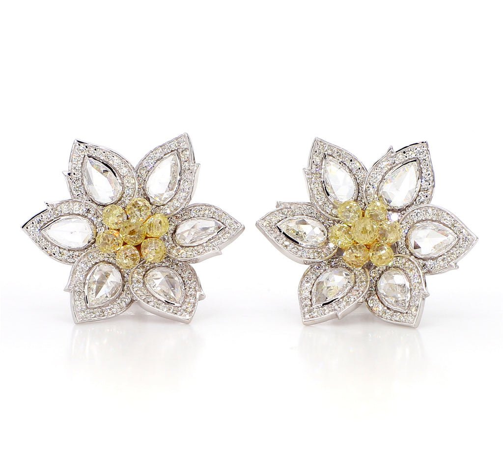 Natural Fancy Yellow Diamond Earrings