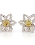 Natural Fancy Yellow Diamond Earrings