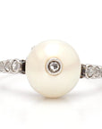 Pearl Platinum Ring