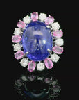 38.35 Carat Tanzanite and Pink Sapphire Cocktail Ring