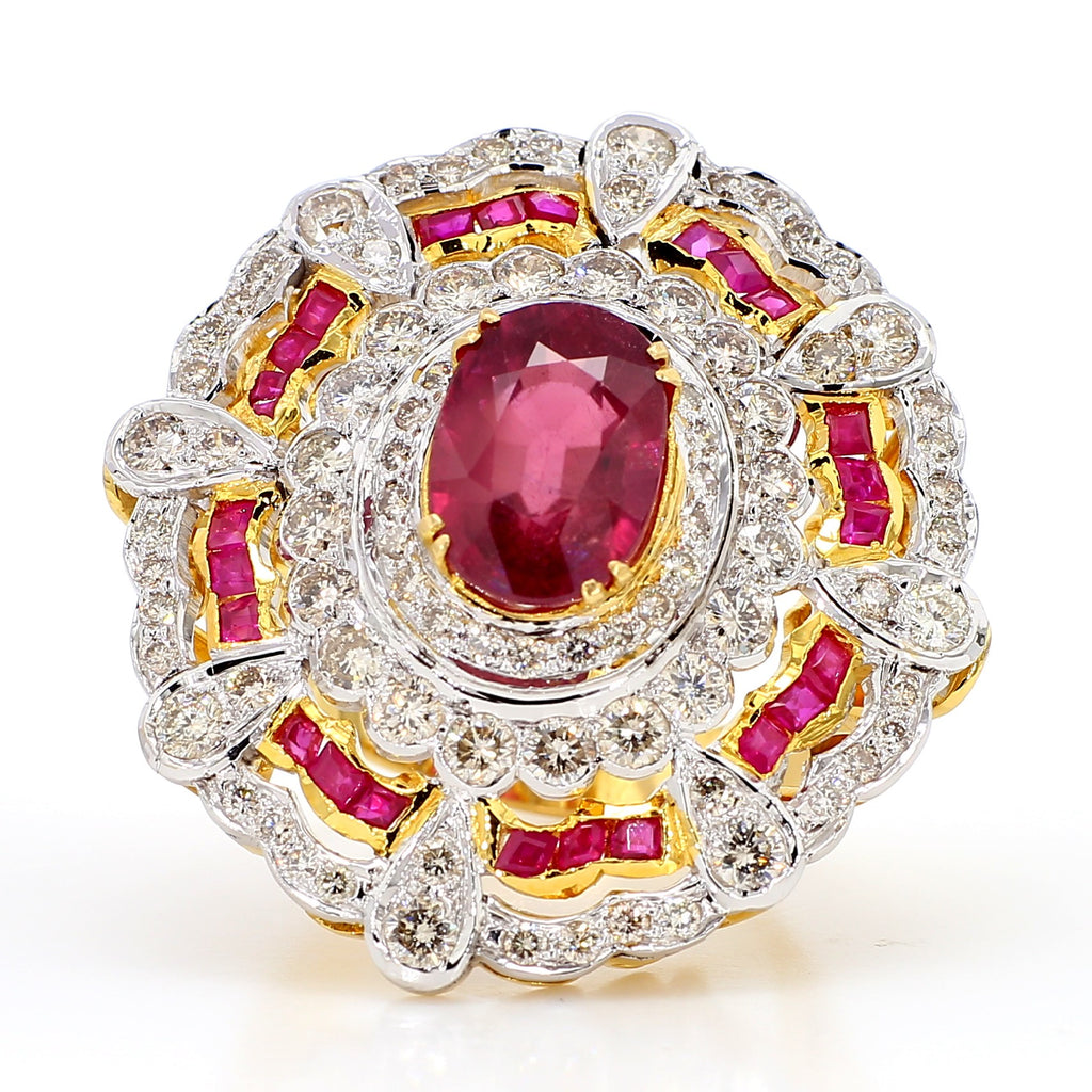 Ruby and Diamond 18K Gold Ring