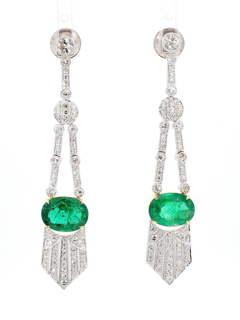 Emerald Diamond Earrings