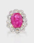 7.61ct Ruby and Diamond Ring Dia-4.05, 18K