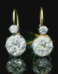 GIA Certified 6.02 Carat Diamond Art Deco Style Earrings