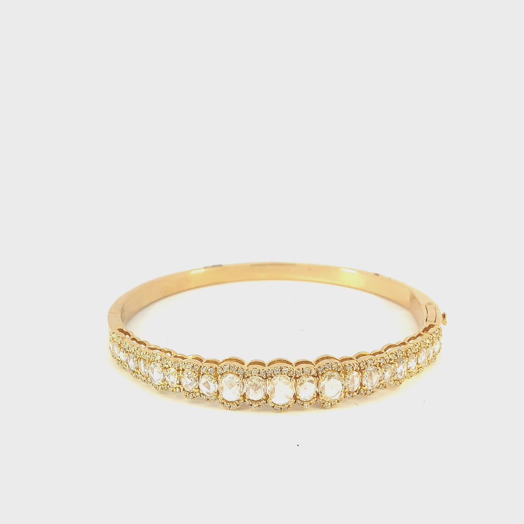 Tennis Bracelet with Rose Cut Diamonds