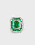 Emerald and Diamond Ring