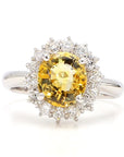 Diamond And Yellow Sapphire Ring