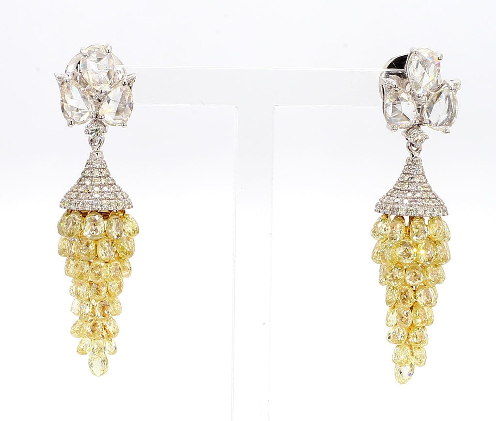 Briolette Diamonds 18K Gold Earrings