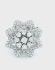 The "Lily Ring" - Round Brilliant Cut Diamonds & Rose Cut Diamonds