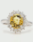 Diamond And Yellow Sapphire Ring