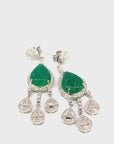 Emerald Earrings with Diamonds