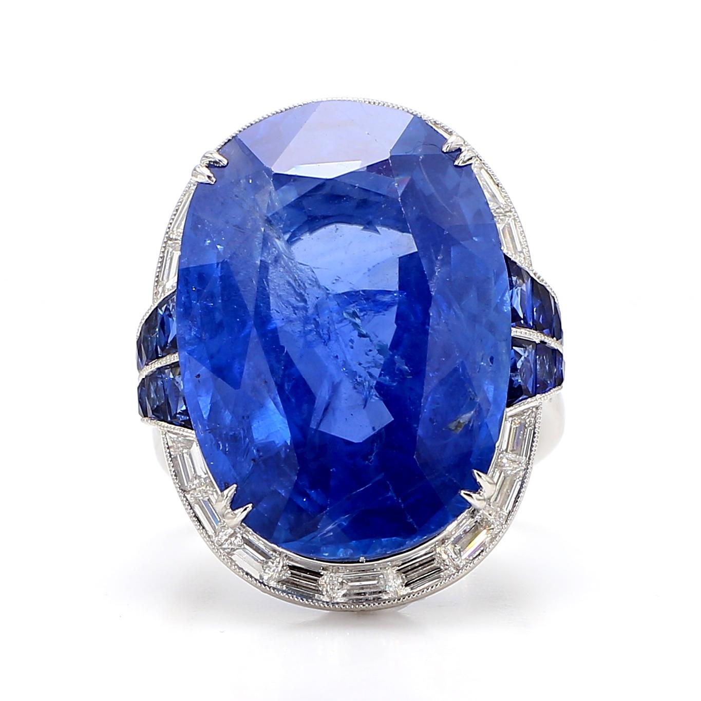 Blue Sapphire Diamond Ring