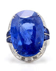Blue Sapphire Diamond Ring