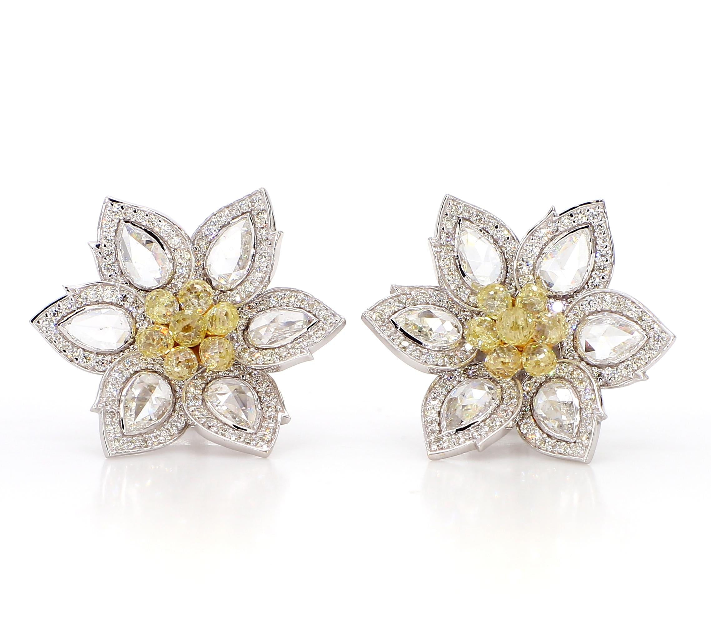 Natural Fancy Yellow Diamond Earrings