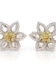 Natural Fancy Yellow Diamond Earrings
