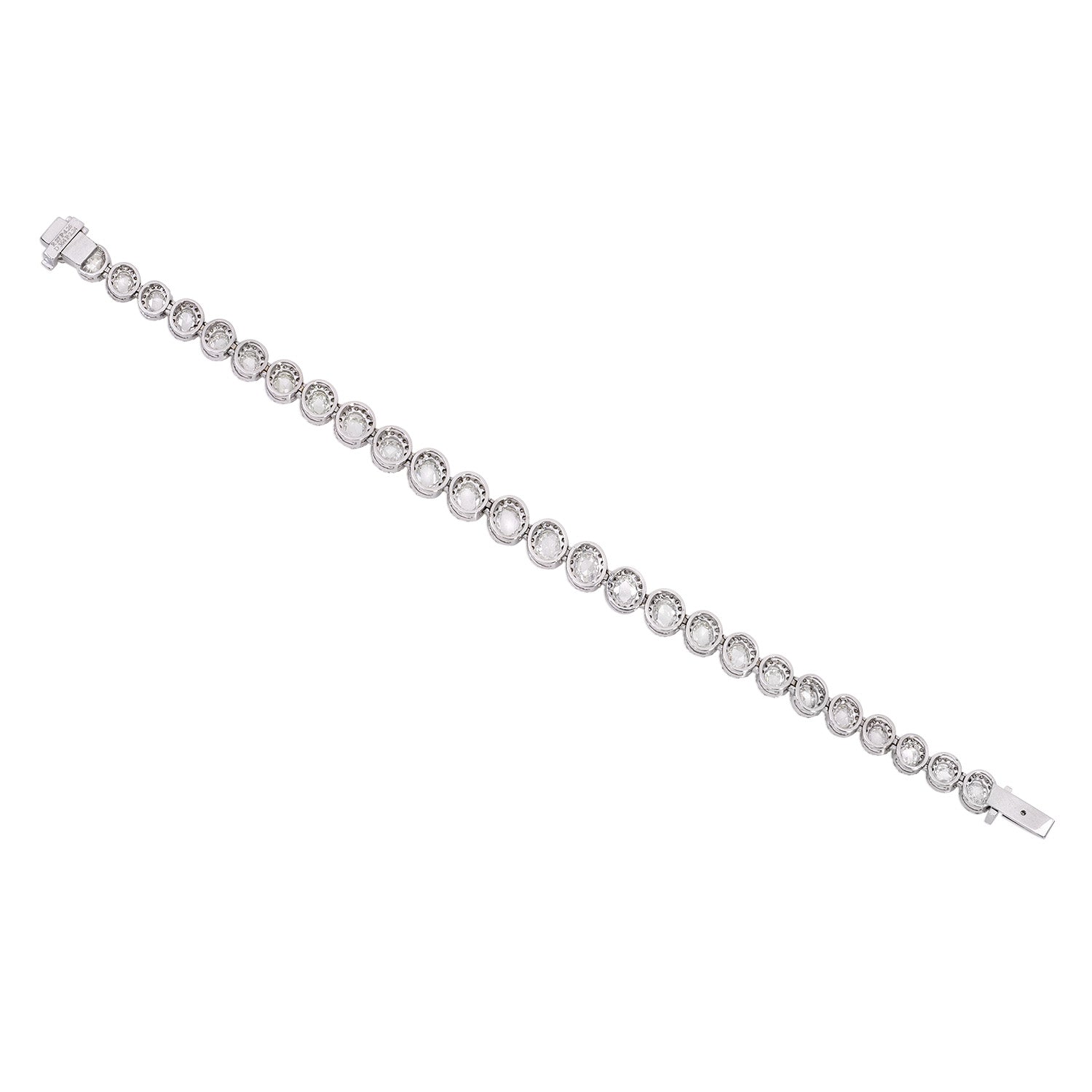 4.26 Carat Diamond and Rosecut Tennis Bracelet