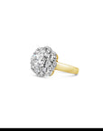 Lona Ring Diamond (1 Carat) Solitaire - Diamond encrusted 18K Gold Band