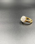 Lona Ring Diamond (1 Carat) Solitaire - Diamond encrusted 18K Gold Band