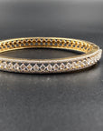 Rose Cut Diamond (3 carats) Cuff Bracelet in 18k Gold