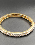 Rose Cut Diamond (3 carats) Cuff Bracelet in 18k Gold