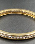 Rose Cut Diamond (3 carats) Cuff Bracelet in 18k Gold