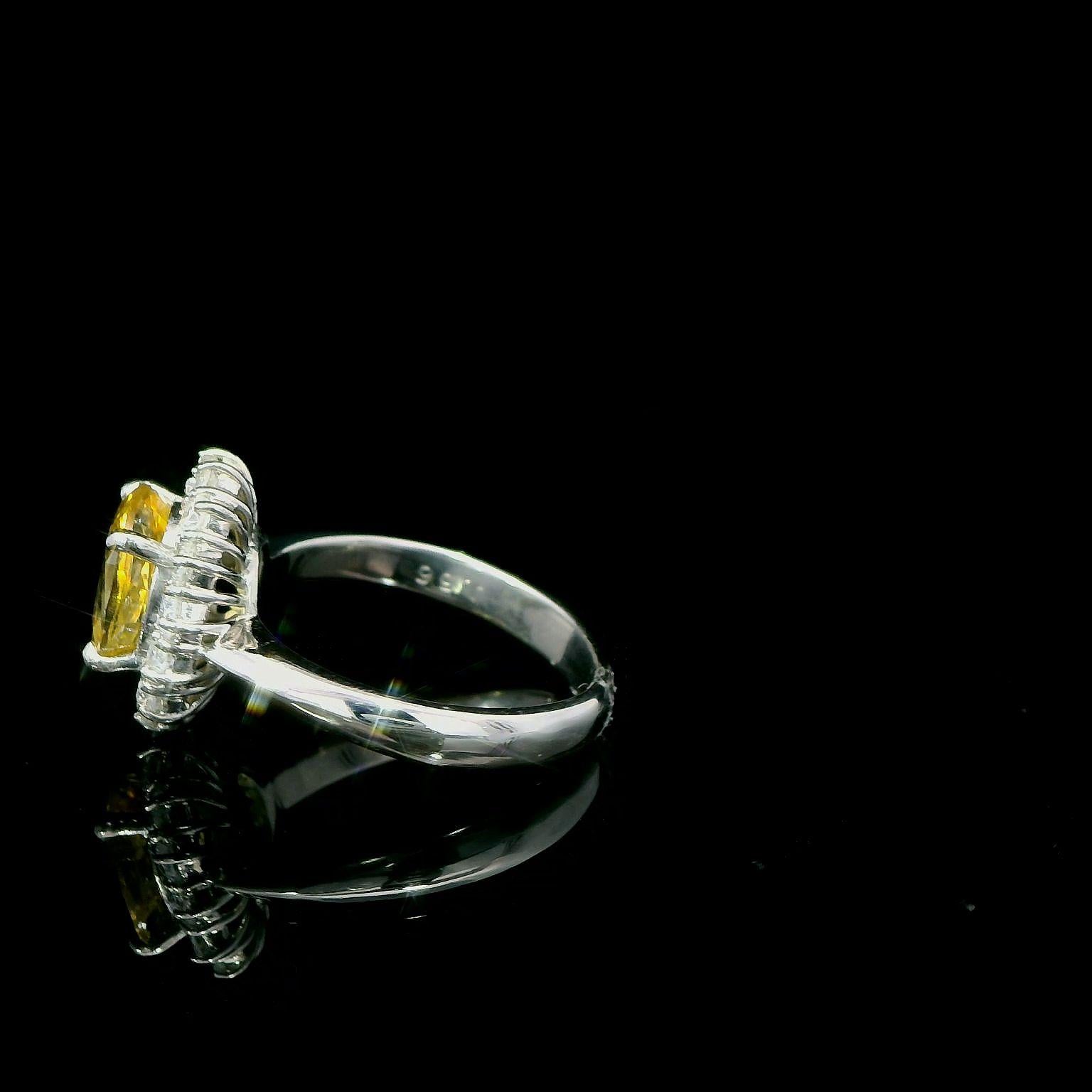 Diamond And Yellow Sapphire Ring