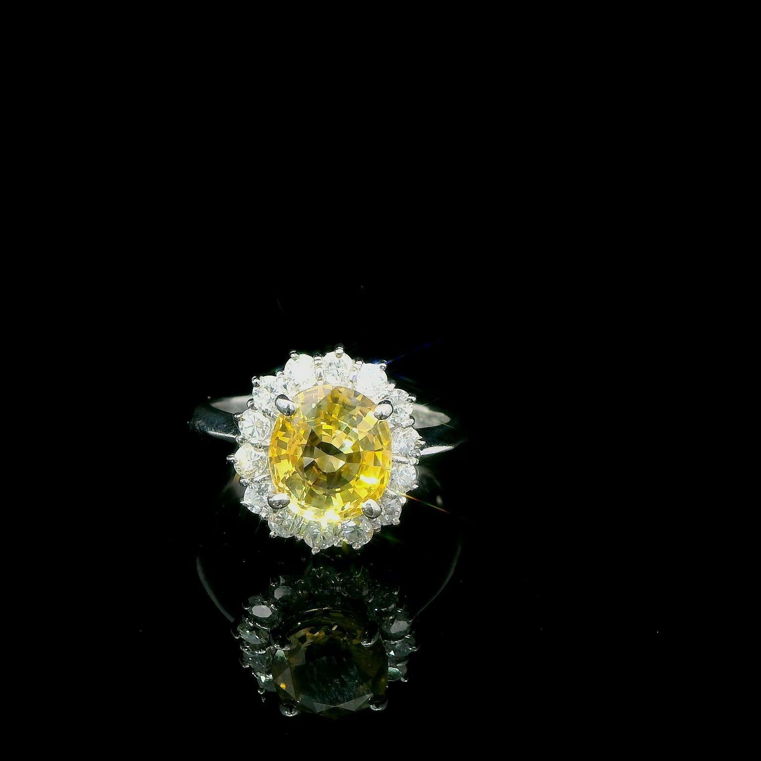 Diamond And Yellow Sapphire Ring