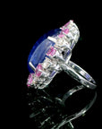 38.35 Carat Tanzanite and Pink Sapphire Cocktail Ring