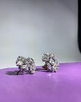5.00 Carat Diamond Climber Earring 2.00 Carat Centers