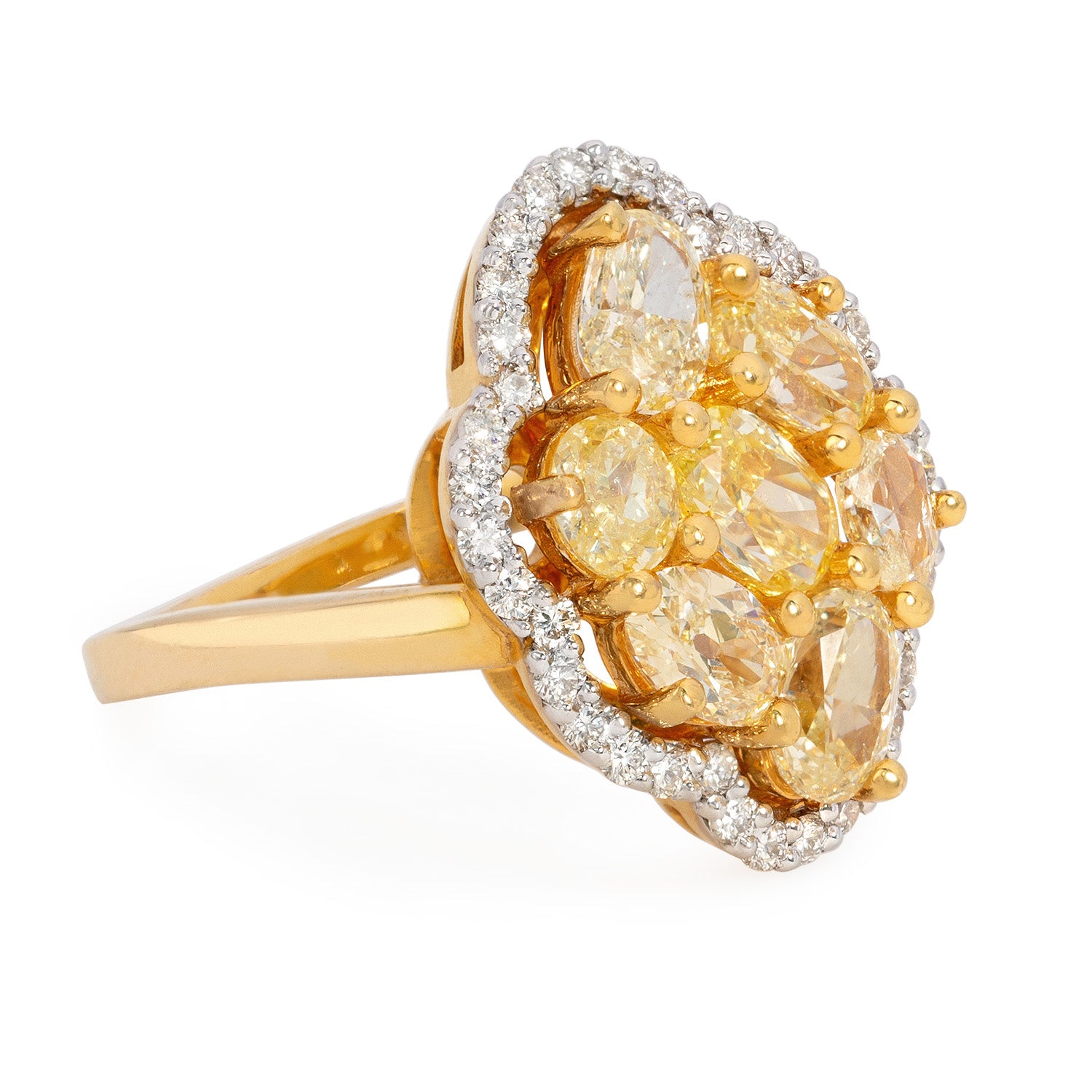 Ring of Yellow Diamonds in 18K Yellow Gold